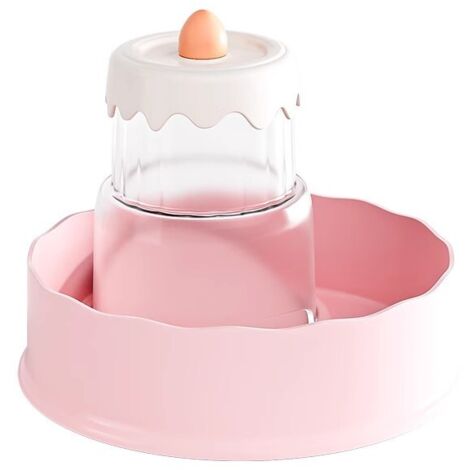 Hamster food bowl - Automatic guinea pig feeder - Also suitable for gerbils, rats, chinchillas, ferrets, and hedgehogs (pink) (1/5)