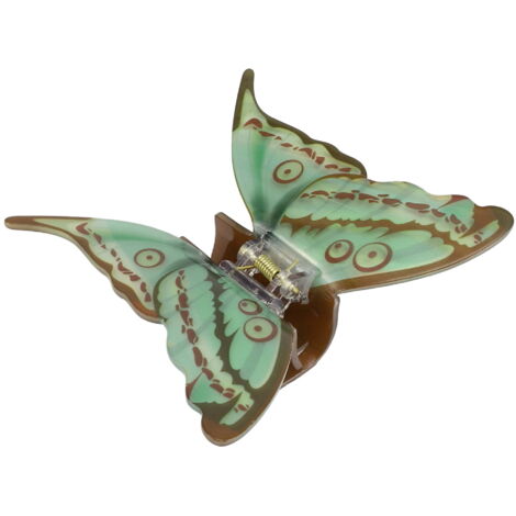 Butterfly hair clip, women's hair clip, green (1/2)
