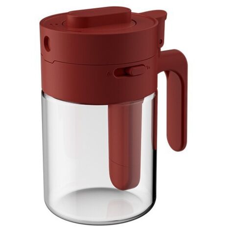 Seasoning and spice storage box, 2-in-1 spice rack, detachable spice jar, comes with a spoon (red). (1/5)