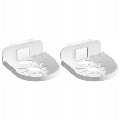 Set Étagère Murale Blanc Caméra Enceinte Sans Percage (1/4)
