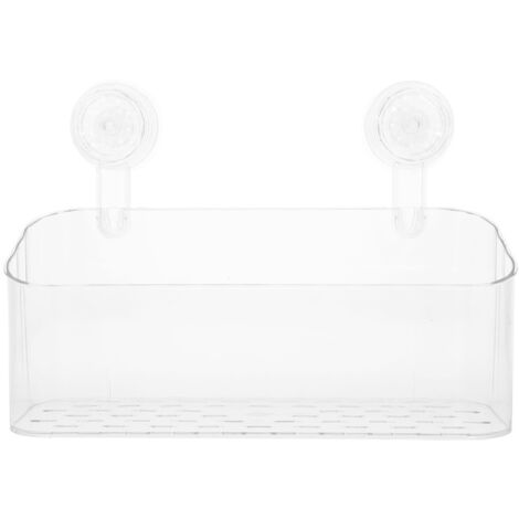 Étagère Ventouse Transparente Murale Salle Bain Cuisine (1/4)