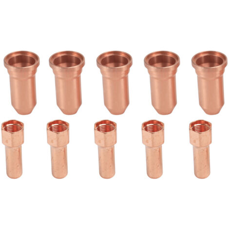 5 pièces électrode 52556 et 5 pièces buse 51248 pour torche plasma PT-100 PTM-100 etc. (1/5)