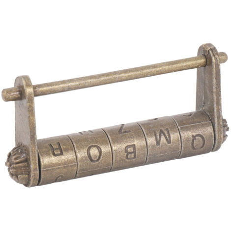 Cadenas code lettres chinois antique pour boîte armoire tiroir (1/5)