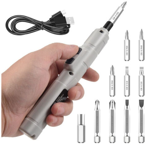 Tournevis électrique 3.6V sans fil, charge rapide USB, format stylo (1/5)