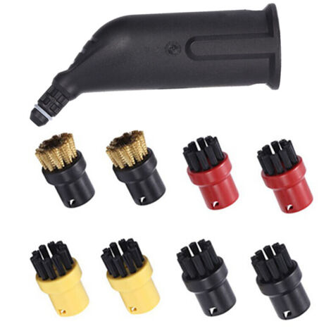 Kit brosses rondes et buses d'extension pour nettoyeur vapeur SC1-SC5 (1/5)
