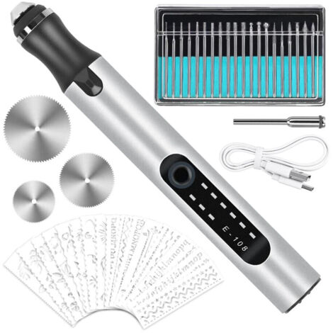 Stylo graveur rechargeable USB sans fil kit outil gravure électrique DIY (1/5)