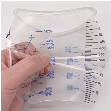 25 tasses mélange peinture plastique 600ml mélange précis liquide, couleur aléatoire (1/5)