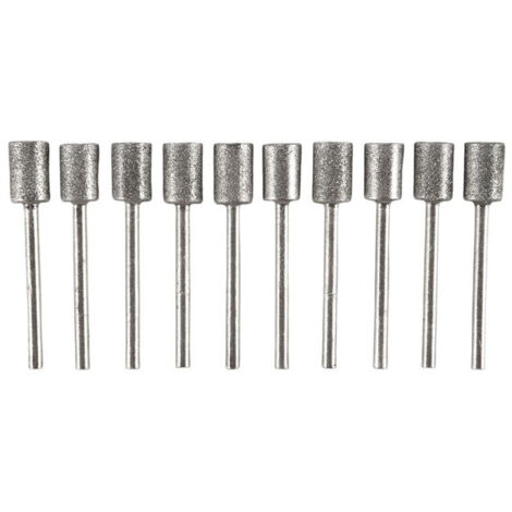 10 pièces forets diamant tête 1/8 tige 8mm pour outils rotatifs meuleuse (1/2)