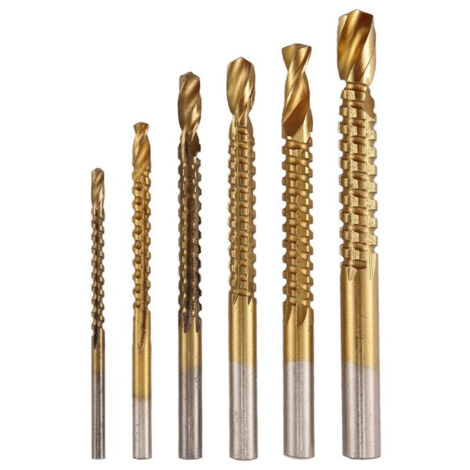 6 pièces mèches scie cloche titane HSS 3-8mm perçage métal charpentier (1/5)