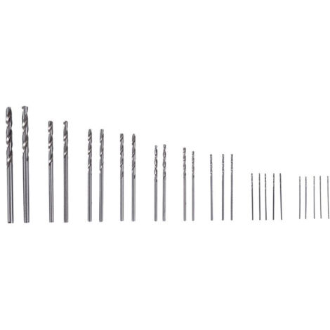 25 forets hélicoïdaux miniatures queue droite 0.5-3.0mm trou bodhi (1/5)