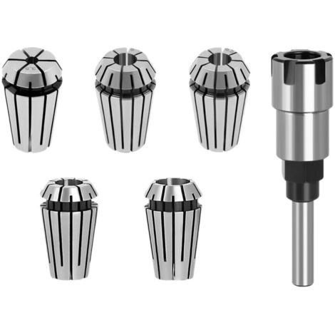 Pince ER16 1/4" tige adaptateur extension mandrin avec jeu de pinces à ressort (1/5)