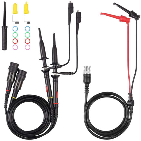 Sonde oscilloscope P2200 200 MHz 1X 10X avec kit pinces câble BNC (1/5)