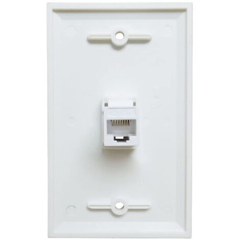 1 plaque murale Ethernet 1 port avec insert coupleur RJ45 femelle-femelle (1/5)