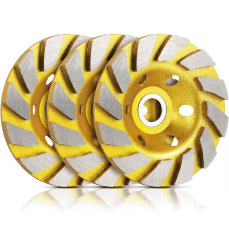 3 pièces disque meule diamant turbo coupe rangée béton mur sol sable (1/5)
