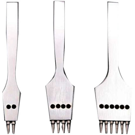 3 pièces perforateur cuir rond 4mm couture amovible ciseau poinçonnage (1/5)