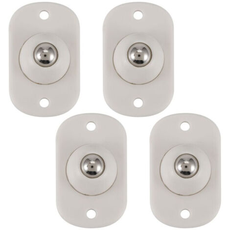 4 pièces roulettes pivotantes inox 360° pour meuble, rangement, poubelle (1/5)