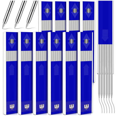 60 pièces recharges mines soudeur 2.8mm argent pour crayon charpentier mécanique (1/2)
