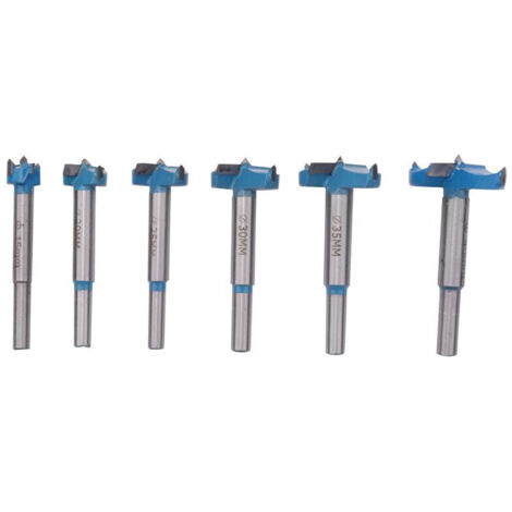 6 pièces mèches Forstner carbure 15-40mm pour bois, acier rapide (1/5)