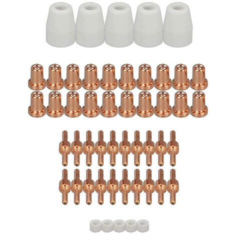 50 pièces kit buses électrode torche plasma PT-31 JG-40 LG40 compatibles CUT50 (1/5)