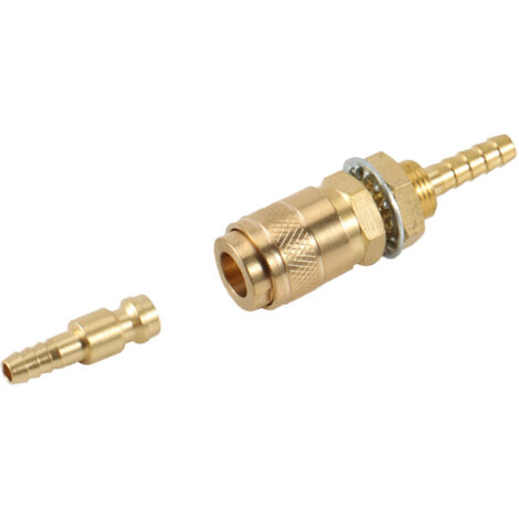 Adaptateur gaz refroidi à l'eau raccord rapide pour torche TIG/MIG M6, jaune (1/5)