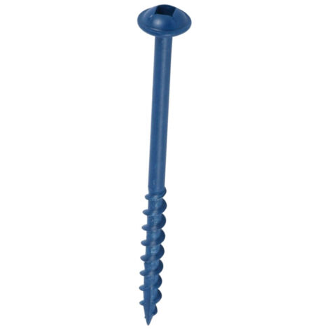 200 pièces vis trou poche tête ronde grossière bleue 2-1/2" (1/5)