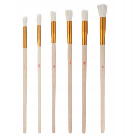 6 Outils Pollinisation Jardin Multicolores Bois Laine (1/4)