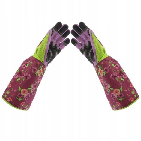 1 Paire Gants Jardin Longs Roses Manches (1/4)