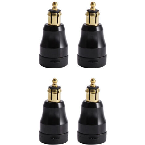 4 chargeurs moto étanches rapides USB Type-C 12V/24V QC3.0 adaptateur Hella DIN Noir (1/5)