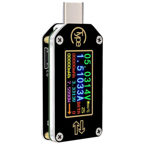 Voltmètre ampèremètre USB Type-C PD TC66C multimètre bidirectionnel (1/5)