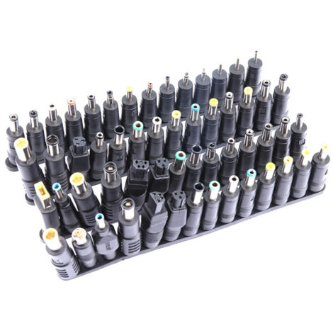 Kit 56 pièces fiches universelles adaptateur DC 5.5X2.1mm pour chargeur secteur