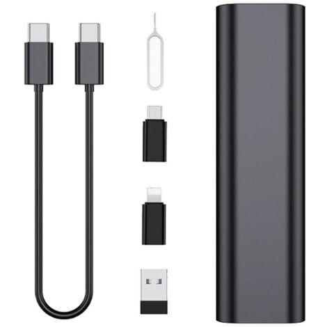 Câble données PD60W USB-C vers Type-C charge rapide adaptateur USB multifonction avec fente carte (1/5)