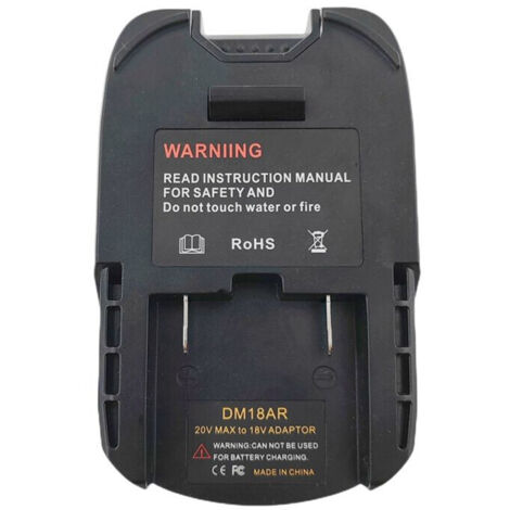 Adaptateur batterie lithium-ion DM18AR pour conversion perceuse Ridgid/AEG 18V (1/5)
