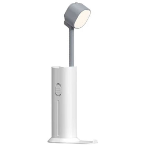 Power bank Blanc avec petite lampe LED bureau portable pour étude et lecture maison 1200mAh (1/5)