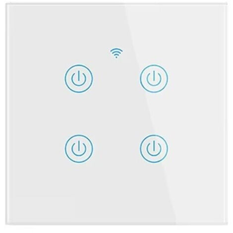 Interrupteur WiFi intelligent Cerhot HomeKit tactile Siri 1/2/3/4 gangs sans neutre double mode prise EU (1/5)