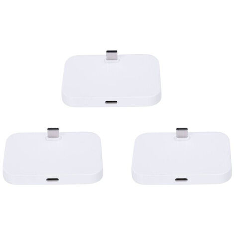 3 supports de bureau Type-C avec chargeur USB-C pour Argent (1/5)