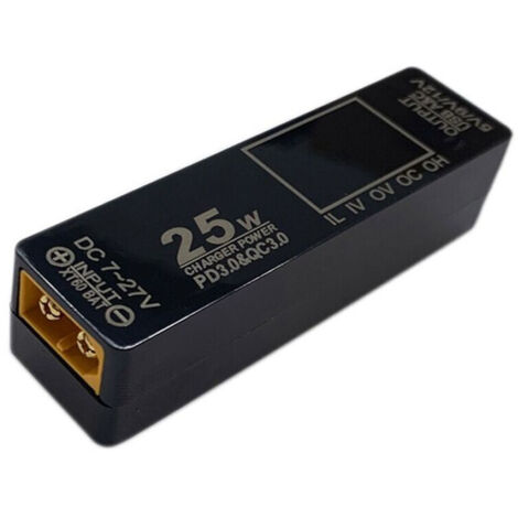 Chargeur rapide batterie lithium XT60 vers PD3.0 avec protection surcharge et court-circuit pour DIY (1/5)