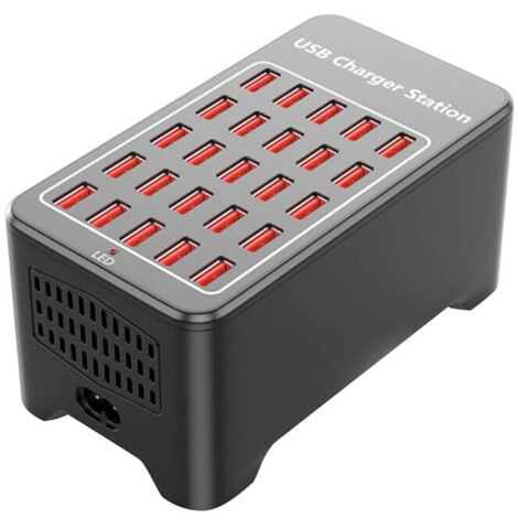 Hub USB 25W 150W station charge rapide bureau mural universel avec adaptateur secteur prise EU (1/5)
