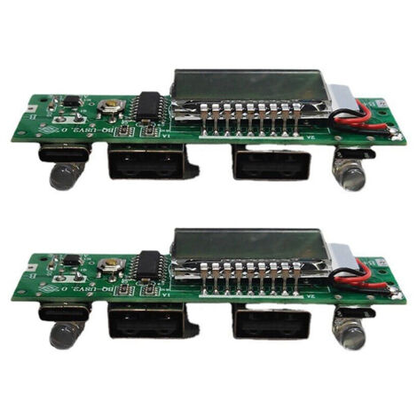 2 cartes chargeur batterie lithium LED double USB 5V 2.4A Micro/Type-C pour batterie 18650 (1/5)