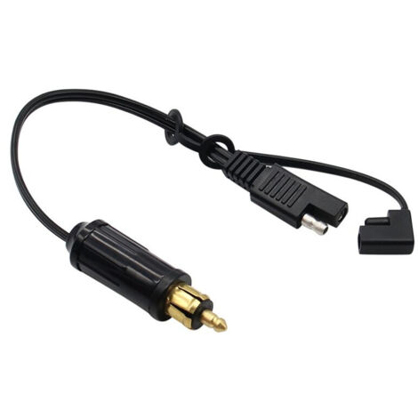 Câble adaptateur batterie moto vers Hella Powerlet DIN vers SAE avec adaptateur SAE vers SAE (1/2)