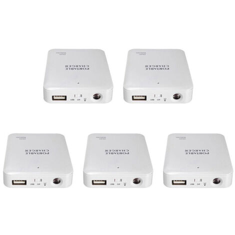 5 chargeurs USB portables batterie externe boîtier 4 piles AA pour 6 piles (1/5)