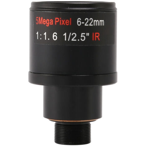 Objectif varifocal CCTV 6-22mm 5MP M12 F1.6 pour capteur CMOS/CCD IP/AHD (1/5)