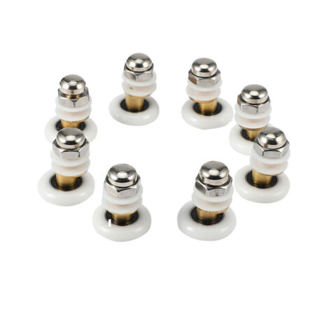 8 pièces roulettes porte douche verre coulissante suspendues Ø25mm excentriques (1/5)
