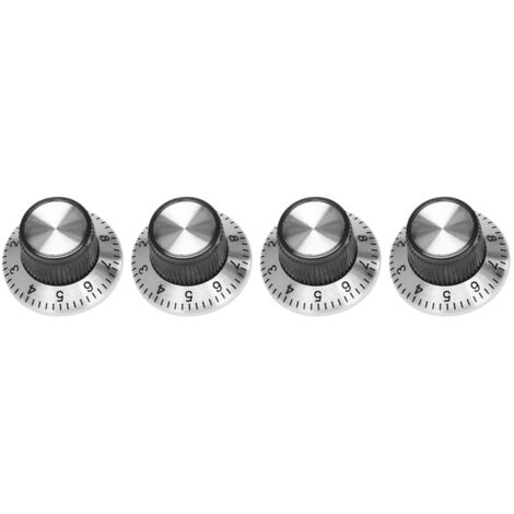 4 potentiomètres métal plateau 0-9 bouton axe 6mm (1/5)
