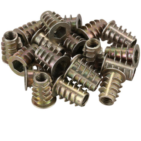 20 vis six pans creux M6x15mm filetage écrou pour bois (1/5)