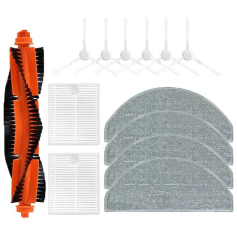 13 pièces pour aspirateur robot E10 B112/E12, pièces de rechange, accessoires, brosse latérale principale, filtre HEPA, tissu de vadrouille (1/5)