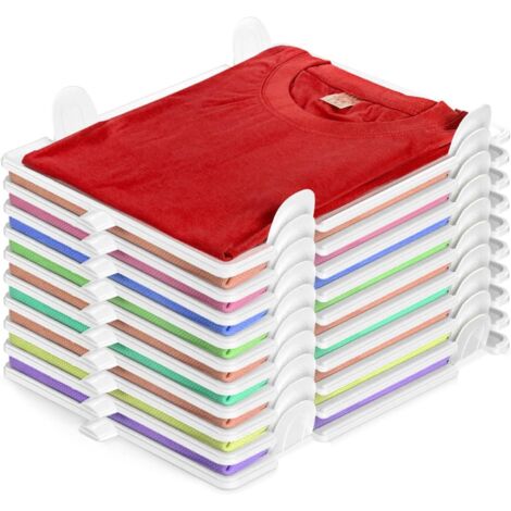 10 range-vêtements empilables pour adultes et enfants, T-shirts, chemises (1/4)