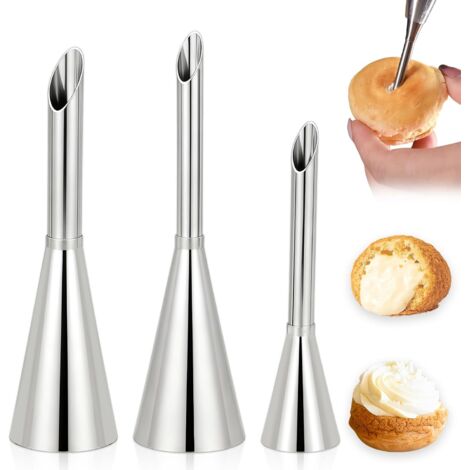 Set de 3 douilles et poches à pâtisserie, embouts de différents diamètres (1/5)