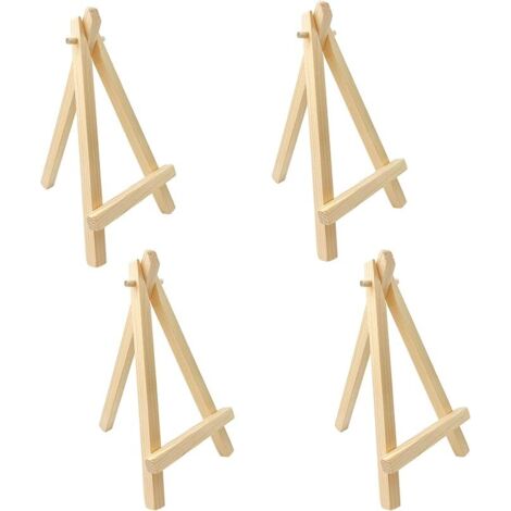 20 mini chevalets triangulaires, petits chevalets en bois de 169 cm, pour présentoirs de cartes de visite et d'albums photos. (1/3)