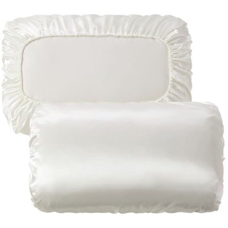 Ensemble de 6 taies d'oreiller, taies d'oreiller de voyage douces et soyeuses avec ceinture élastique, adaptées aux cheveux et à la peau, douces et portables, conviennent à différents oreillers, 4670C (1/5)