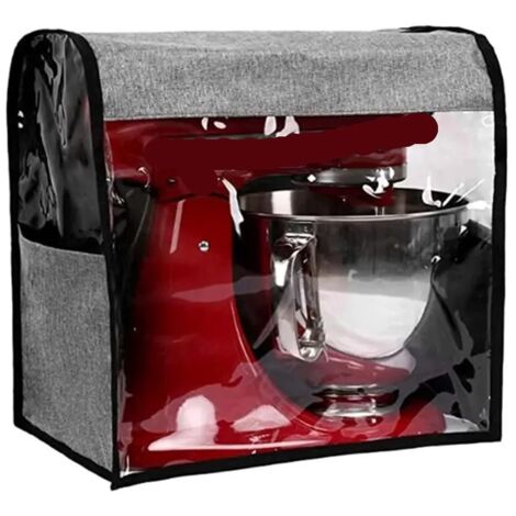 Housse anti-poussière grise pour robots pâtissiers KitchenAid et autres accessoires. (1/2)